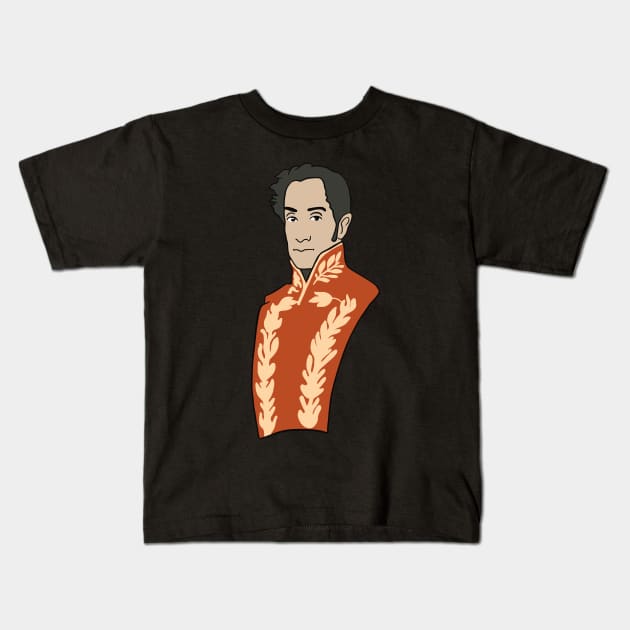 Simon Bolivar Kids T-Shirt by isstgeschichte